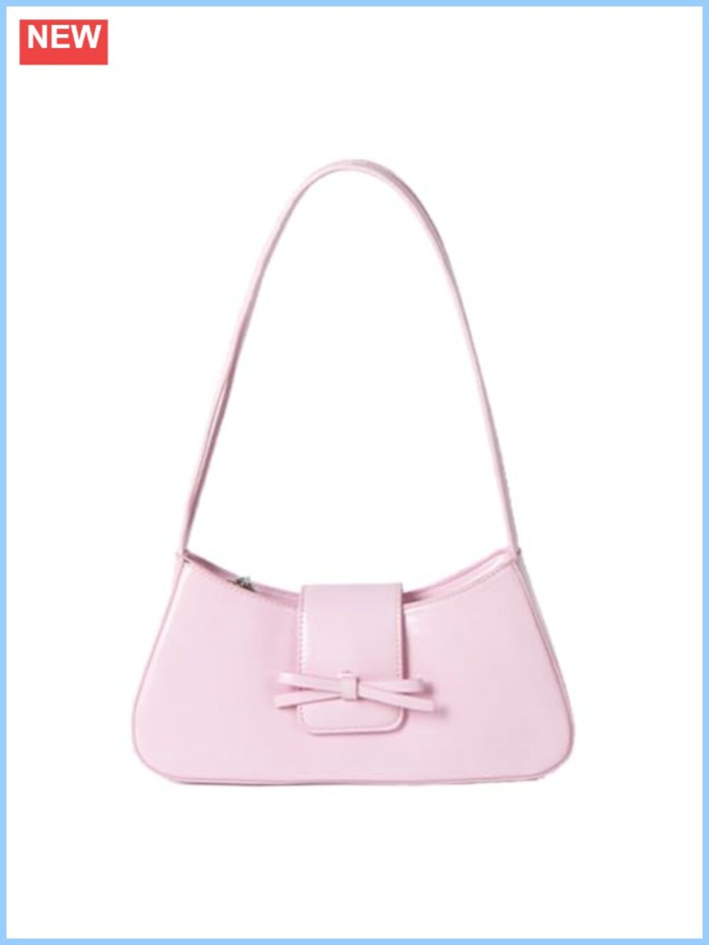 KAMEILONG Patent Leather Hobo Bag Y2K Shoulder Purse Cute Bow Handbag